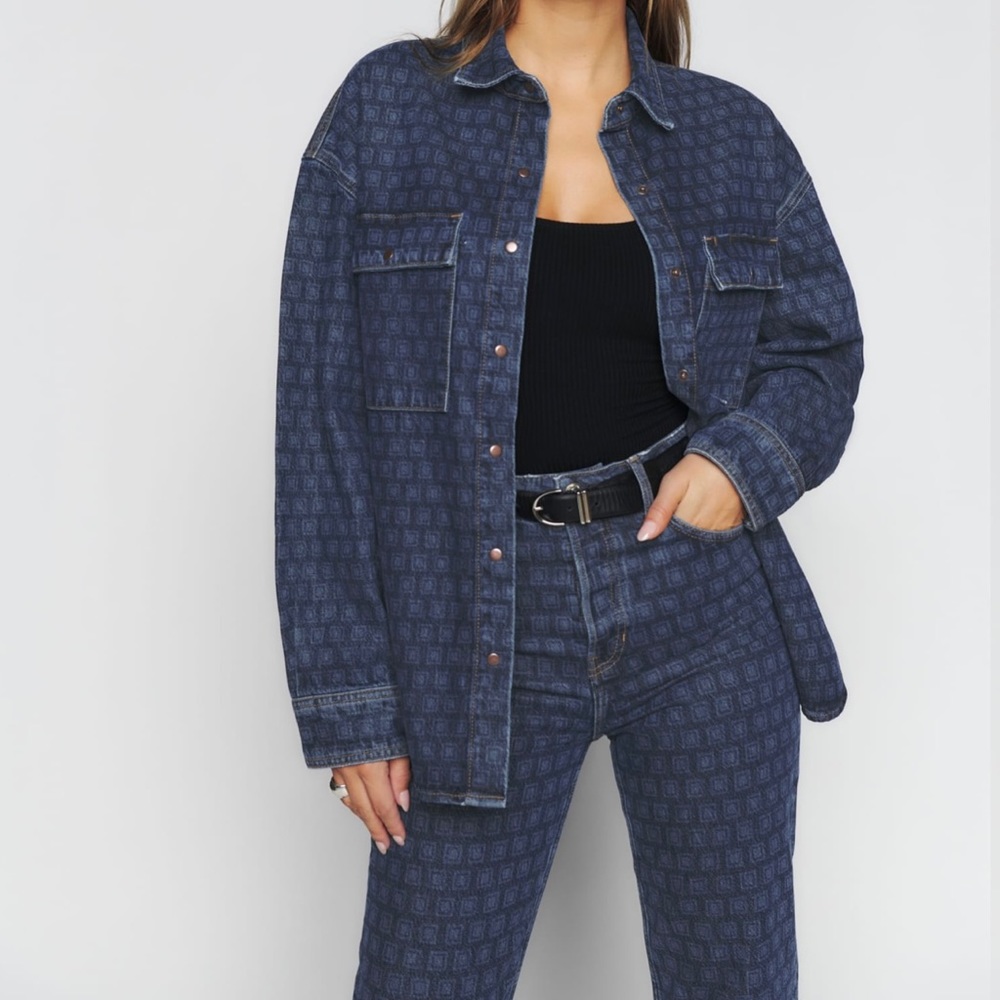 Reformation Lea Disco Denim Shirt / Jacket